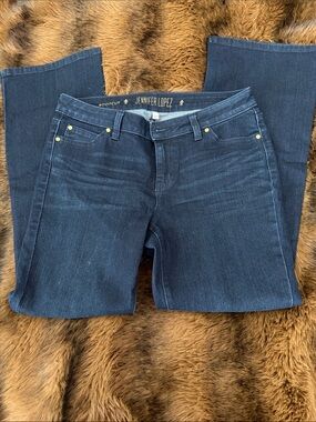 Jennifer Lopez Dark Blue Straight Leg Jeans